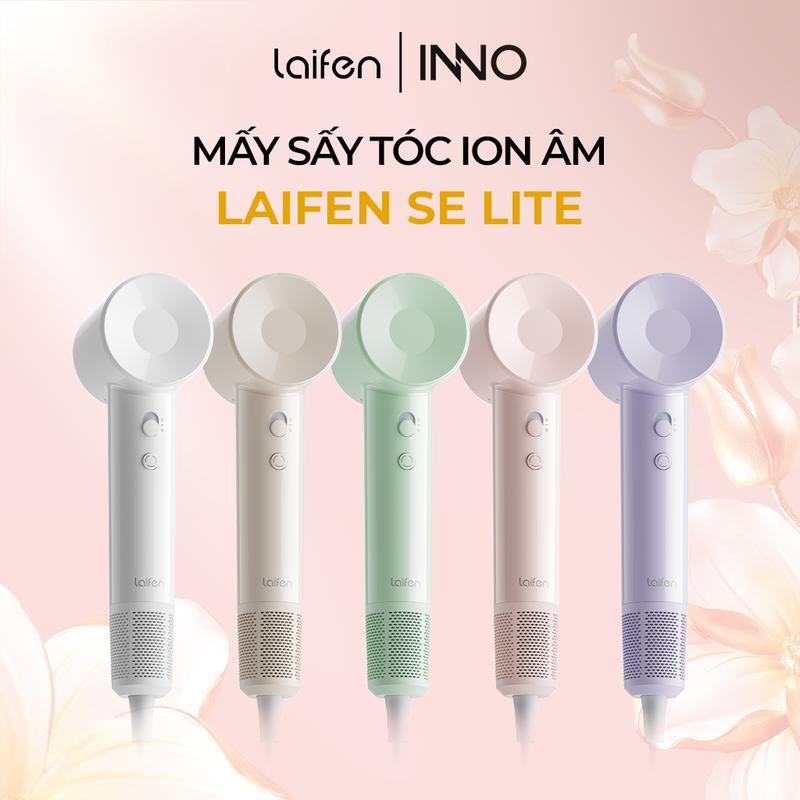   Laifen SE Lite  Máy sấy tóc ion âm tốc độ cao Laifen SE Lite đèn LED và nút điều chỉnh nhiệt độ tích hợp thông minh | Hàng chính hãng - Bảo hành 1 năm | Quà tặng kèm: đầu sấy phun khí mịn cùng màu với máy 