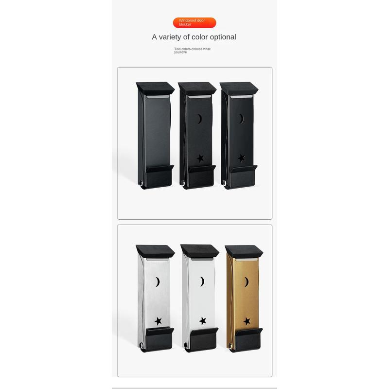 Product Introduction of New Stainless Steel Folding Door Stop Self Adhesive No Drilling Door Wedge Anti-collision Sound Dampening Door Holder Door 21
