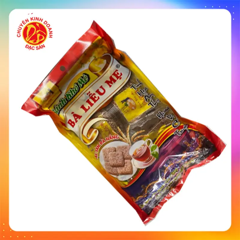 Combo 3 gói bánh khô mè Bà Liễu Mẹ - Món đặc sản Đà Nẵng ngon xốp giòn ít ngọt 250g/gói 3