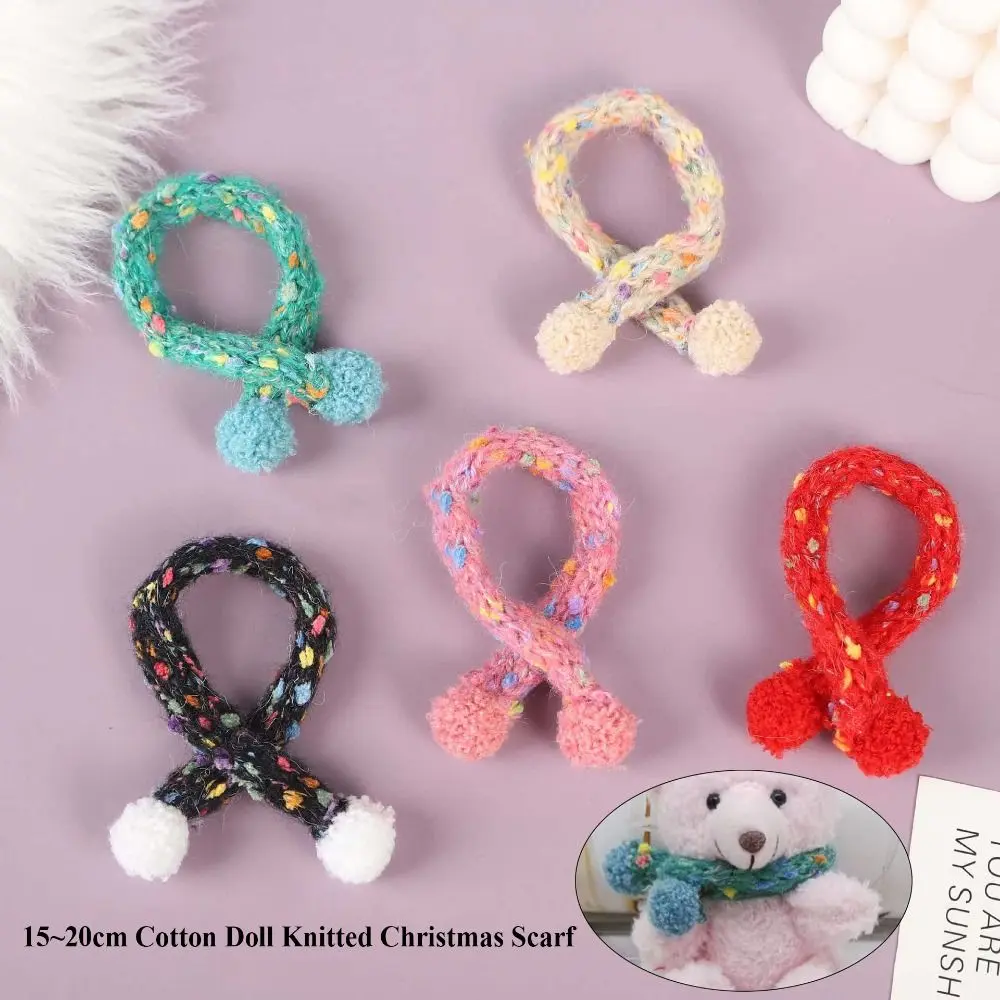 DIY Fashion Doll Knit Scarf Multi-colors Handmake Miniature Knitting Scarf Casual Wear Dolls Accessories for 15~20cm Cotton Dolls Kids Gift Toys