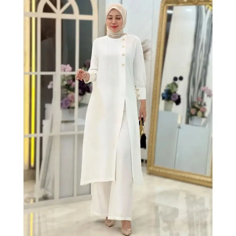 Setelan Tunik 2025 Model baru Adeline Setelan Wanita Jumbo One Set Viral Bahan Crinkel Airflow 6