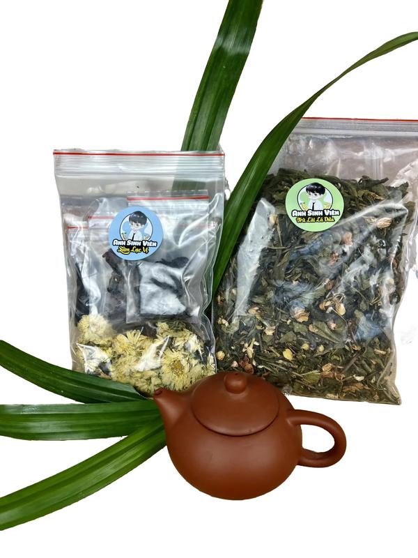 Set Trà Lài Lá Dứa Và Set Sâm Lục Vị Anh Sinh Viên Combo dùng thử Nước Trà Tea Chè Sen Chua