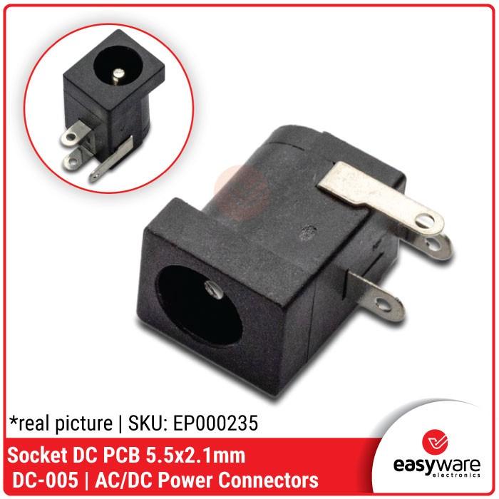 Socket Module Jack Dc In DC-005 Socket DC PCB 5.5x2.1mm Female DC Power Jack Supply Socket ...