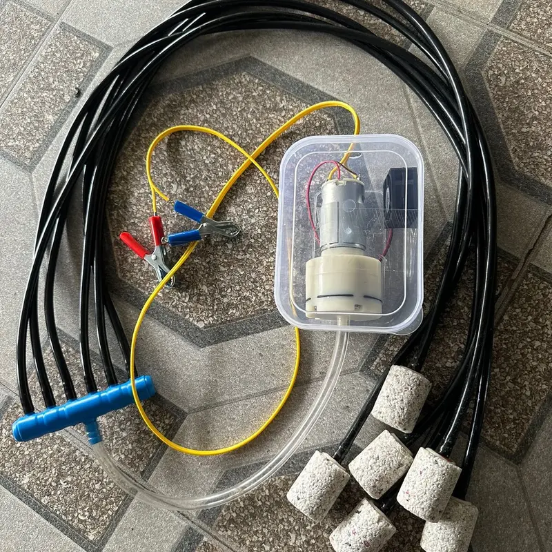 Sủi Oxy 12V Gắn Quạt Tản Nhiệt,Êm Bền Mạnh 1