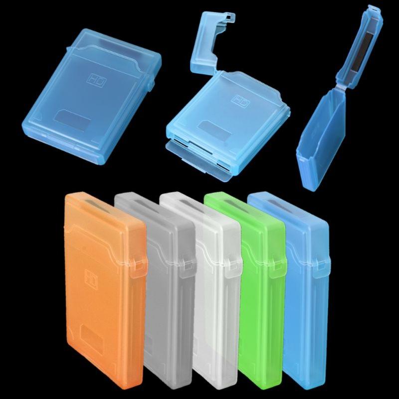 Mới 2.5 inch Hộp đựng đĩa cứng Khóa chắc chắn PP Hộp đựng ổ cứng Mở đuôi Trong suốt Vỏ bảo vệ ổ cứng SSD