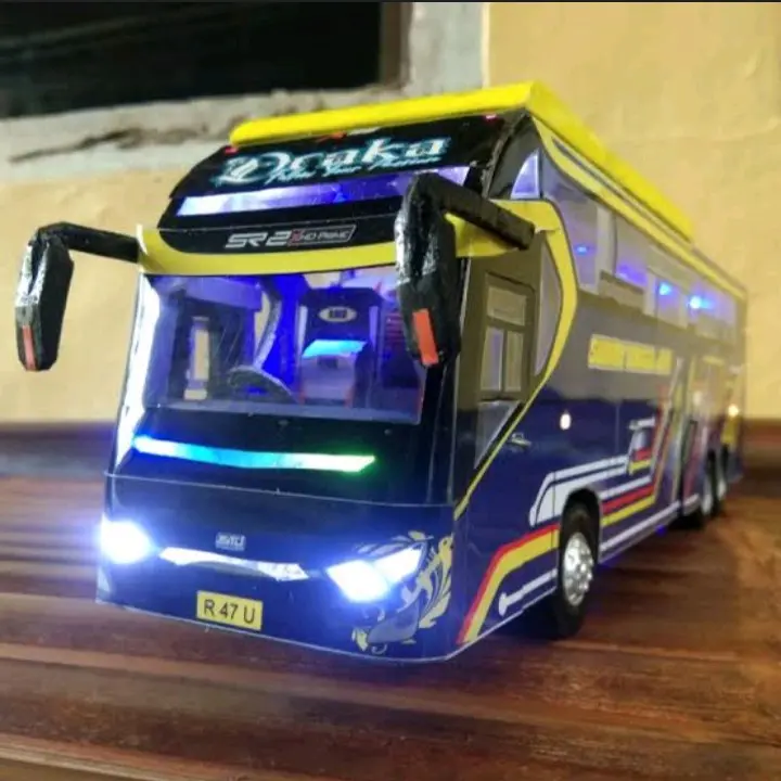 MINIATUR BUS SUDIRO TUNGGA JAYA TELOLET FULL LAMPU