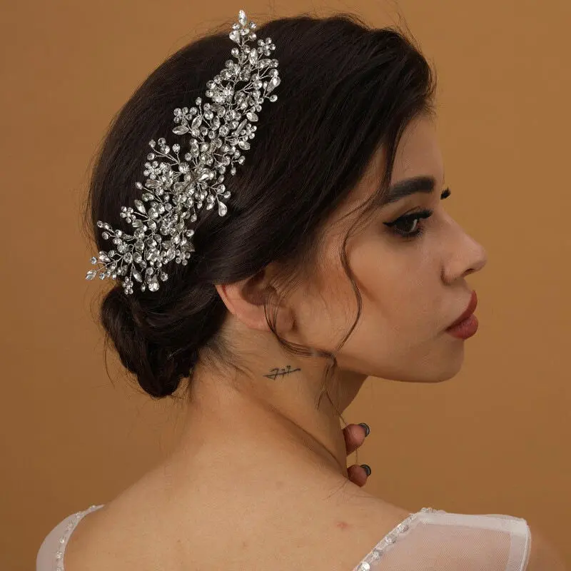 Bridal rhinestones comb accessories hand-woven comb accessories wedding calendar bride hair comb accessories
