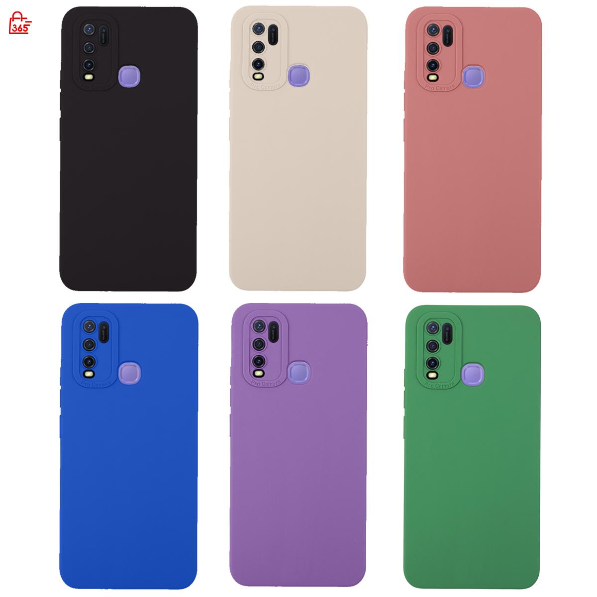 เคส สำหรับ Vivo Y30 Y50 เคสซิลิโคนนิ่ม กันกล้อง TPU สีพื้น