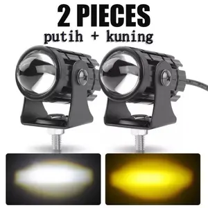 COD Headlamp Lampu Sorot Sepeda Motor Led Lampu Tembak Laser Led Mini 2 Warna - Lampu Tembak Sorot Foglamp Mini Laser Super Terang