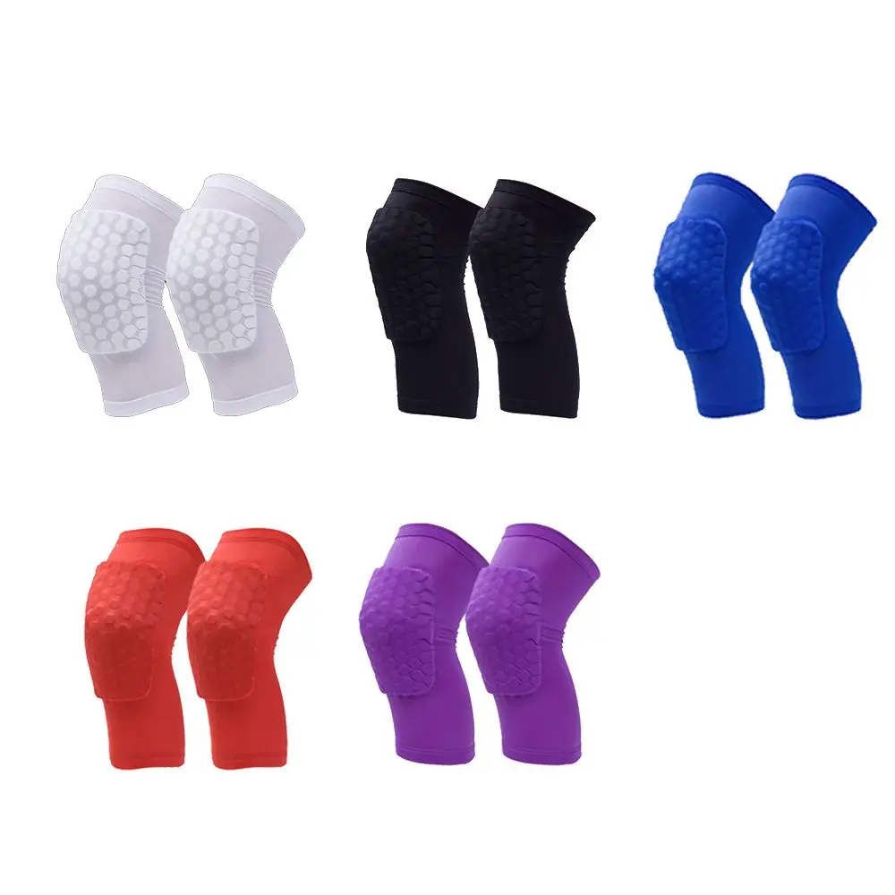 Breathable Anti-Shock Short Design Gift for Friend Polyester Volleyball Unisex Knee Pad Honeycomb Brace Kneepad Compression Leg Sleeve Fitness Gear