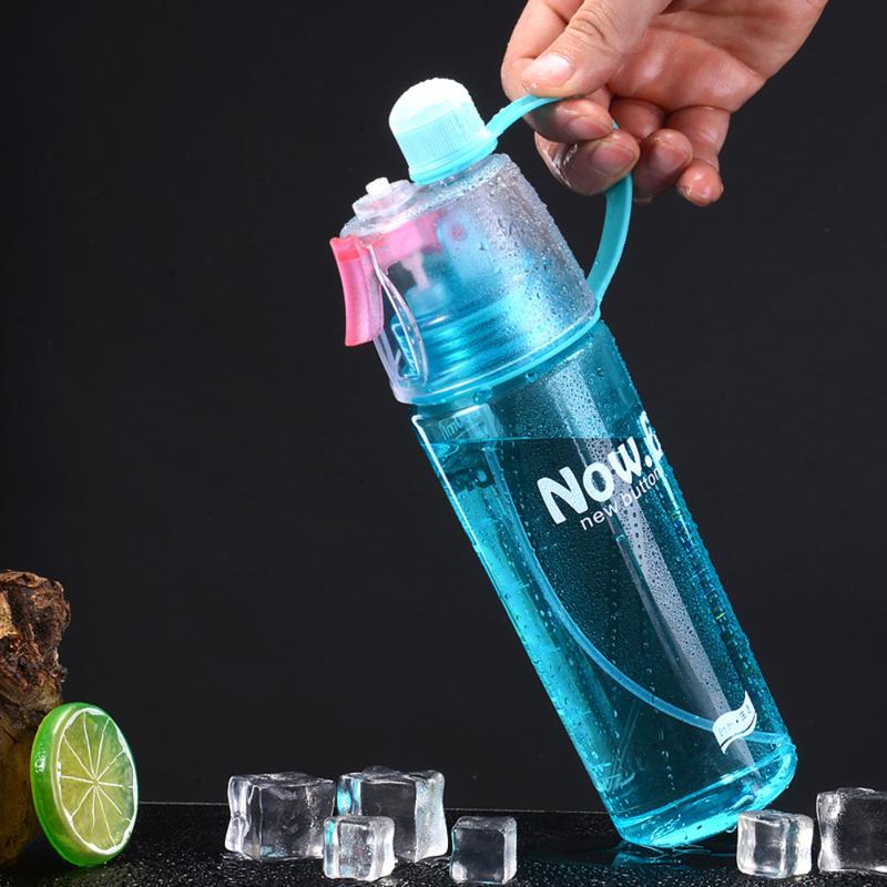Product Introduction of outdoor sports portable clear 600ml plastic drinking bottle gym bpa free mist spray water bottle for hiking/cycling bottles 11
