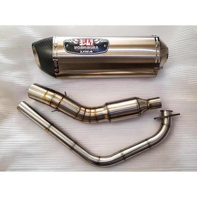 Pô Yoshimura R77 lắp xe exciter 150 155 winnner winnerx Cbr Gsx r15v3 R15v4 TFX kèm cổ bầu 2 khúc inox 304 có tổ ong