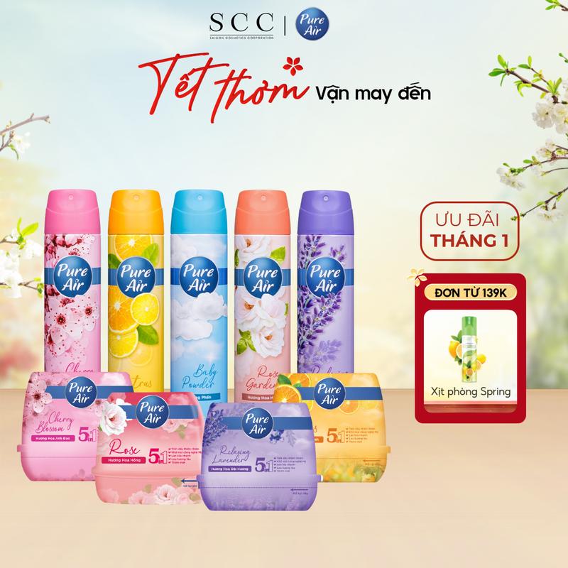  Xịt Thơm Phòng Sáp Thơm Phòng Pure Air Tinh Dầu Thiên Nhiên Khử Mùi Công Nghệ Mỹ Chiết Xuất Tự Nhiên An Toàn Cho Sức Khỏe 