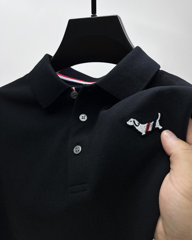 Product Introduction of Áo Thun ngắn Tay Cotton Mùa Hè, Quần Áo Cao Cấp, Dành Cho Nam Giới, Có Viền Xẻ Tà Ở Viền, Áo Polo Thường Ngày Hợp Xu hướng Tay Lửng 7