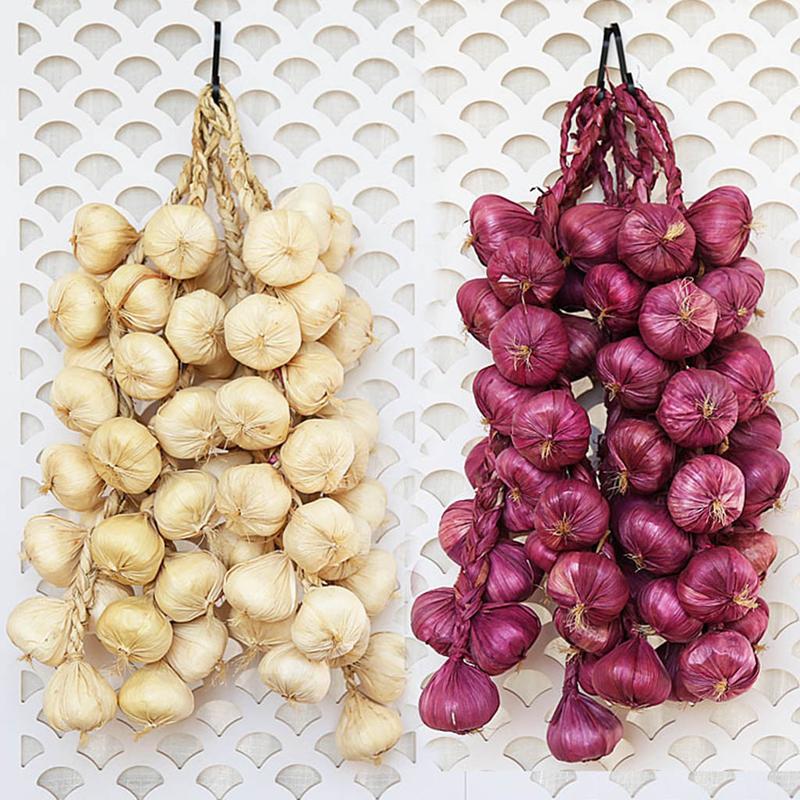 Product Introduction of Artificial Garlic String Simulation Fake Lifelike Vegetable Display Ornament 43