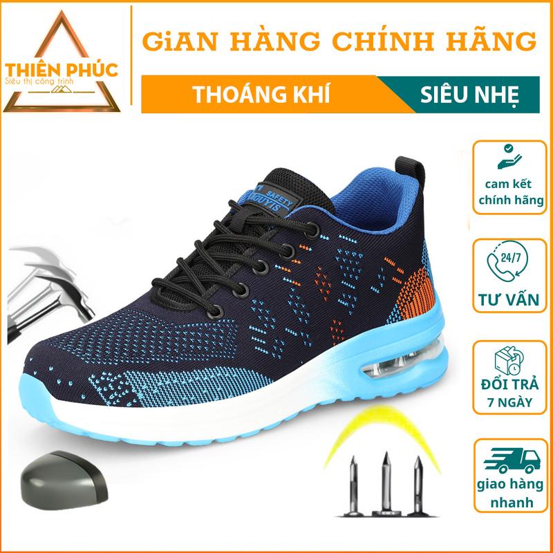 Giày bảo hộ lao động siêu nhẹ thời trang nam nữ giày bảo hộ lao động nam có mũi sắt giày bảo hộ thời trang thoáng khí tốt giày bảo hộ chống đinh