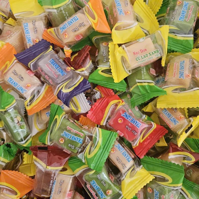 1kg Kẹo dừa thập cẩm hiệu Thanh Long  CandyĂn Vặt Food Snack Thức Ăn
