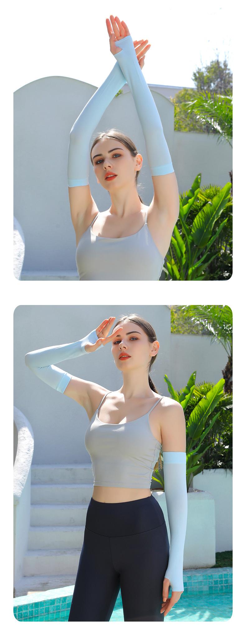 Product Introduction of Mosquito-Repellent Cooling Arm Sleeves - Korean UV Protection Ice Silk Arm Covers with UPF50+ & DEET-Free Tech for Outdoor Cycling, Driving, Sports 15