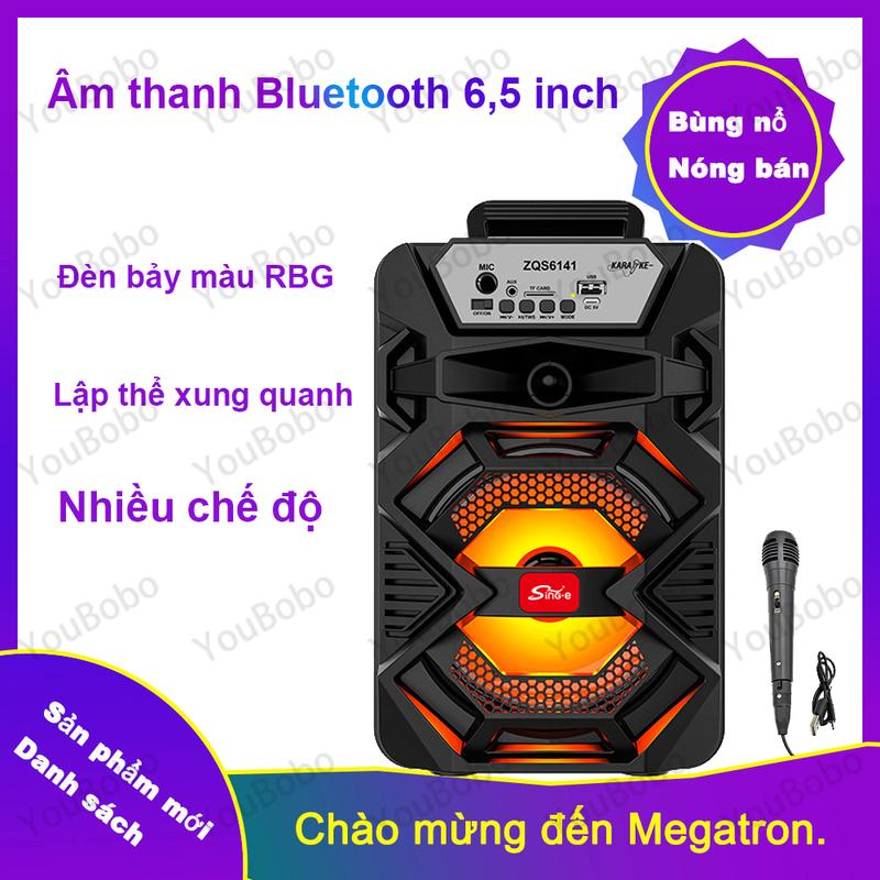 Loa Bluetooth 6,5 inch Âm lượng lớn Ngoài trời Portable Square Dance Subwoofer Trang chủ Microphone Ksong Âm thanh máy tính Củ Loa Nghe Nhạc loa  mini  hát  karaoke