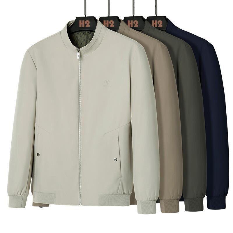 Product Introduction of Áo Khoác Nam Trung Niên Trung Tuổi Quảng Châu Cao Cấp Cô Tầu Lót Nhung, Lót Lụa Menswear Tay Dài Jacket Cổ Cao 2