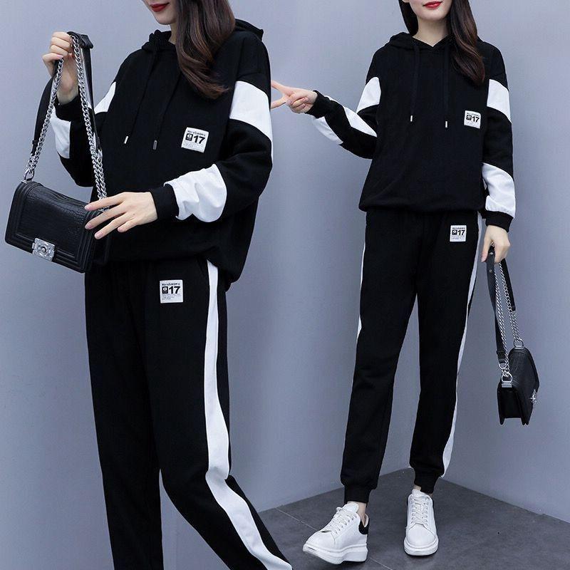 Bộ Quần Áo Nữ Thường Ngày, 2 Món, Trang Phục Cá Nhân, Bộ Đồ Thể Thao Nữ, Bộ Đồ Thể Thao Dài Tay Dáng Rộng, Áo Và Quần # C-711 3