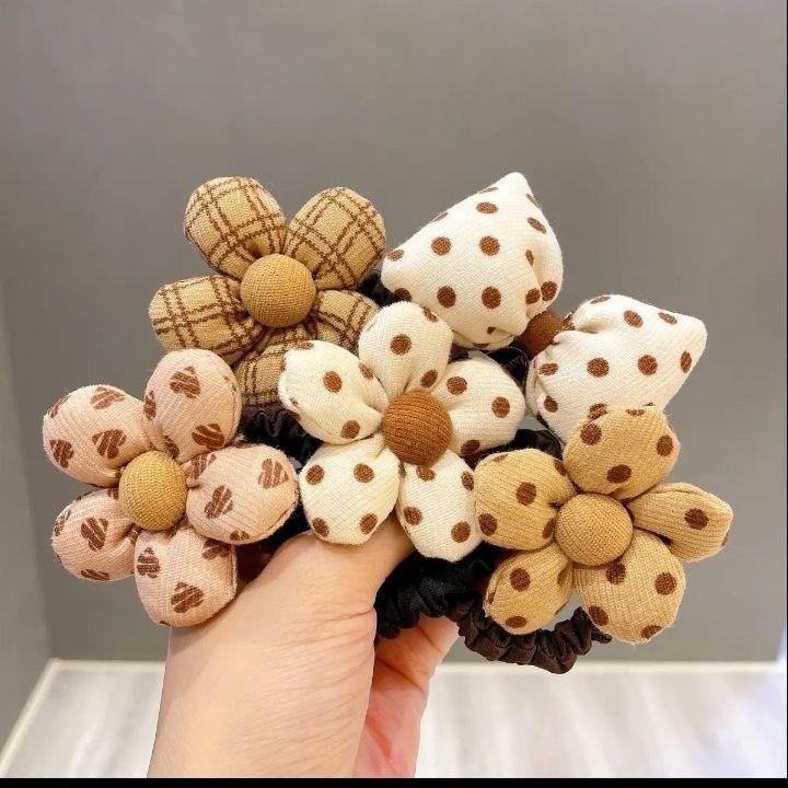Dây Buộc Tóc Màu Nâu Sữa Cho Trẻ Em, Dây Buộc Tóc Vải Hoa, Dây Cao Su, Phụ Kiện Đội Đầu Cho Bé Gái, Phụ Kiện Tóc Bé Gái, Bộ 4605 Miếng, Thích Hợp Cho Trẻ Em, Không Làm Tổn Thương Tóc, Hàng Mới Về, Ưu Đãi Bán Chạy Trong 30 Ngày, Thời Gian Đến: 2025 6