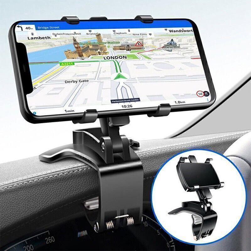 Stand Holder HP Dashboard MOBIL Jepit 360 Derajat 3 in 1 Universal 2