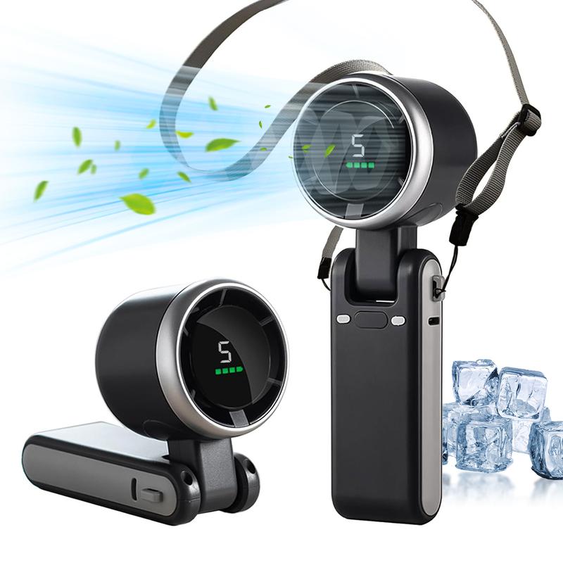 Portable Handheld Turbo Fan, 5 Gear Wind, 3600mAh Battery Operated, 3 ...