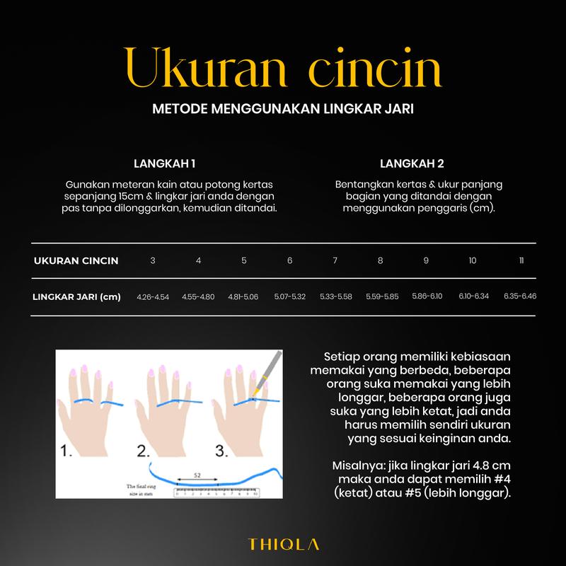 THIQLA - Cincin Wanita NAHDA - INFO Penting: Tanpa Pouch & Lap Pembersih Thiqla 5