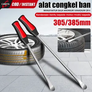 CASTA Linggis Ban Profesional Baja Merah Anti Rust – Tuas Ban Manual Tugas Berat dengan Desain Melengkung Aman untuk Velg, Pegangan Nyaman Tidak Licin, Ideal untuk Bengkel Motor Mobil Sepeda dan Traktor