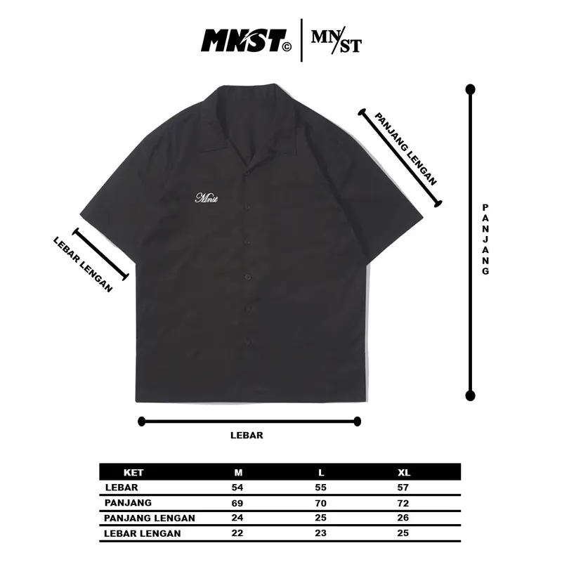Mnst Shirt Kemeja Pendek Pria Boxy Octopus 4