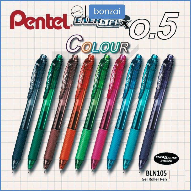  Bút gel Pentel Energel X BLN105 Needle 0.5mm full 12 màu  Hàng Chính Hãng  