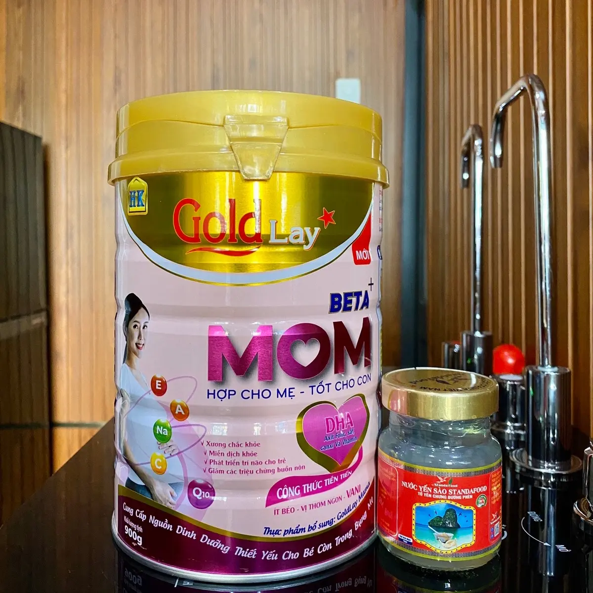 (1 Lon)Sữa Dinh dưỡng Goldlay Mama Hương Vani 900gr(Dành cho bà mẹ mang thai và cho con bú)