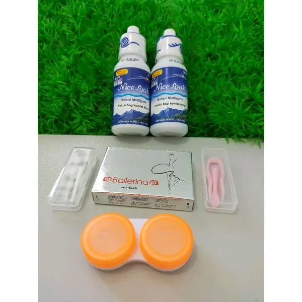 Paket Softlens Ballerina 14.4 MM + Cairan 60 ML + Jepitan + Lenscase 0