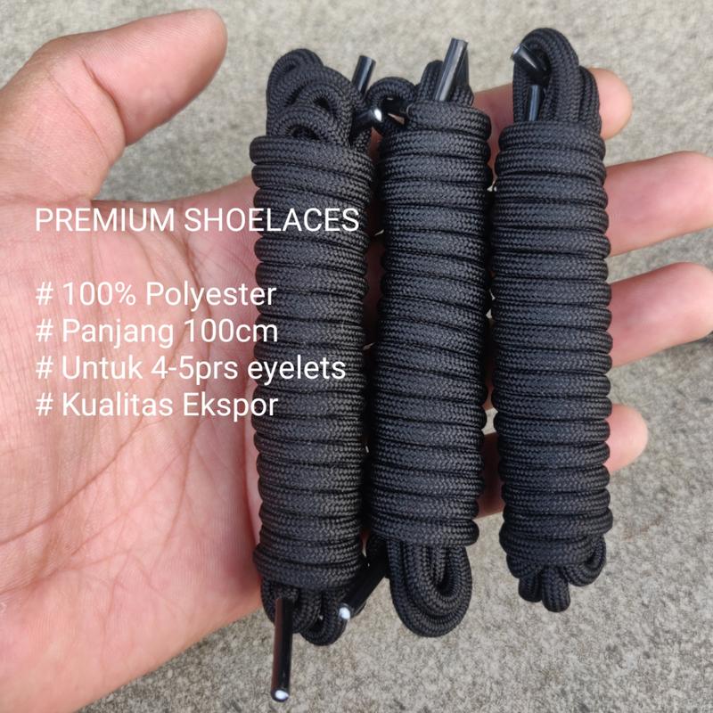 Product Introduction of Tali Sepatu Safety Replacement / Premium Shoelaces Bulat Hitam Shoe Pria 1