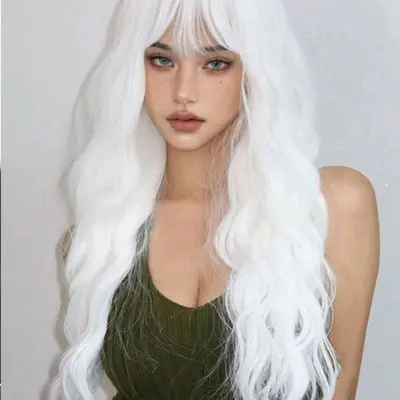 Realistic white wig shop
