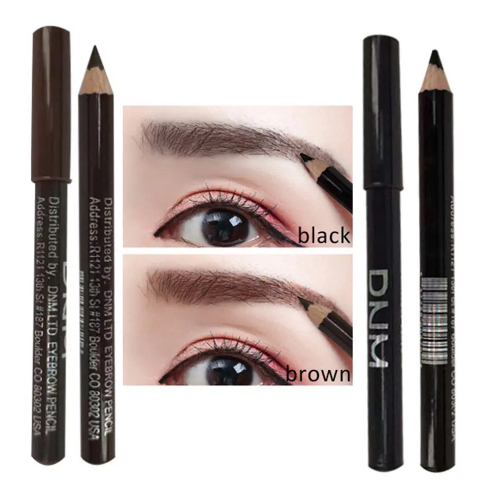 Wooden Eyebrow Pencil Black Brown Makeup