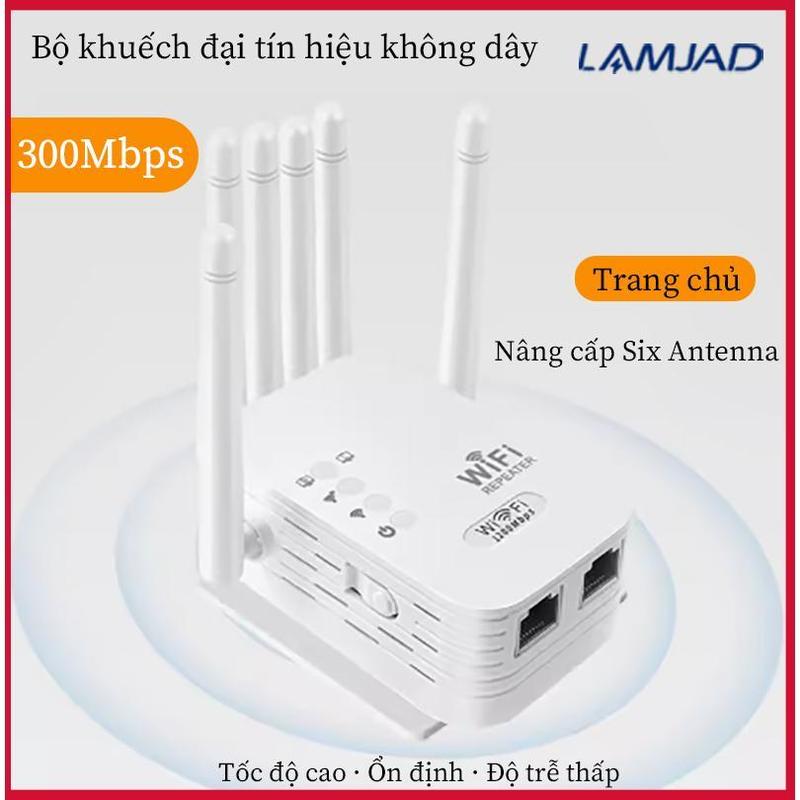 Bộ tăng cường tín hiệu wifi xuyên tường cực mạnh Bộ mở rộng tín hiệu băng tần kép 2.4ghz/5ghz, Bộ tăng cường tín hiệu Wifi 6 anten, bộ phát tường chuẩn N, tốc độ 300mbps, bộ tăng cường tín hiệu Wifi màu trắng, bộ thu phát, có tường lửa Hỗ trợ Wps