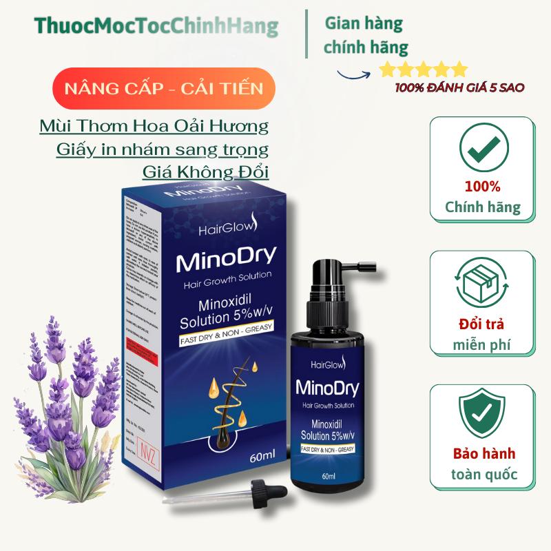  Dung dịch mọc tóc MinoDry Minoxidil 5%  DẠNG LỎNG+ Bao bì mới+ cải tiến mùi  Chăm Sóc Tóc Serum kich  moc 