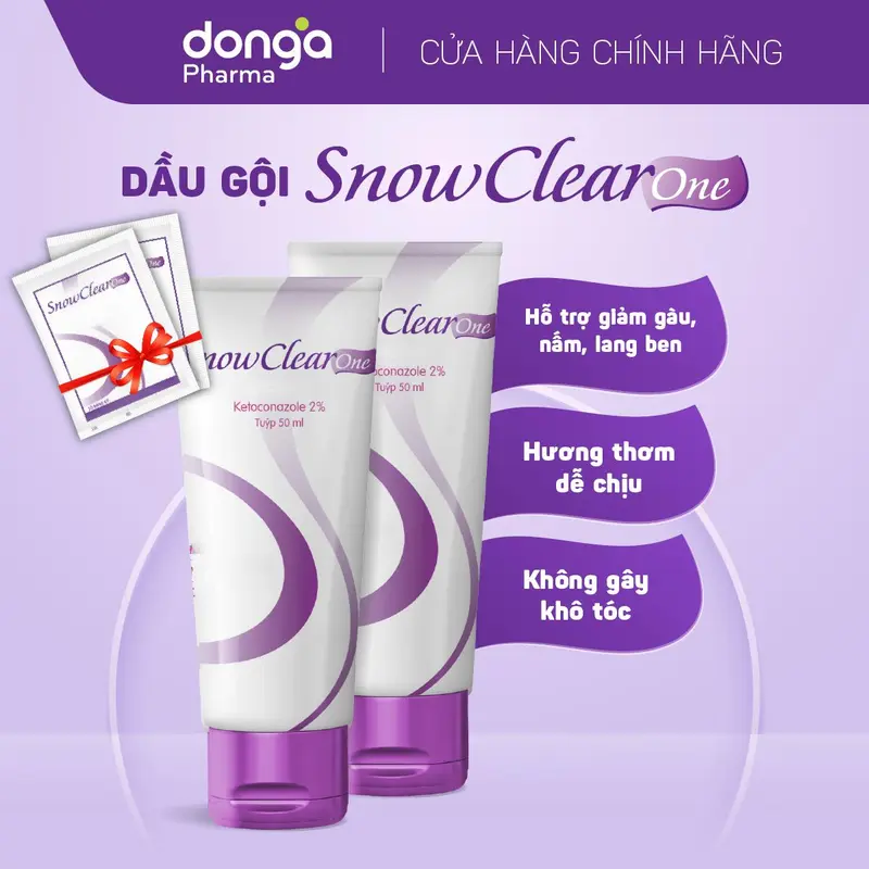 COMBO 2 TUÝP Dầu gội SnowClear One chiết xuất dầu dừa tác động kép - tuýp 50ml 1