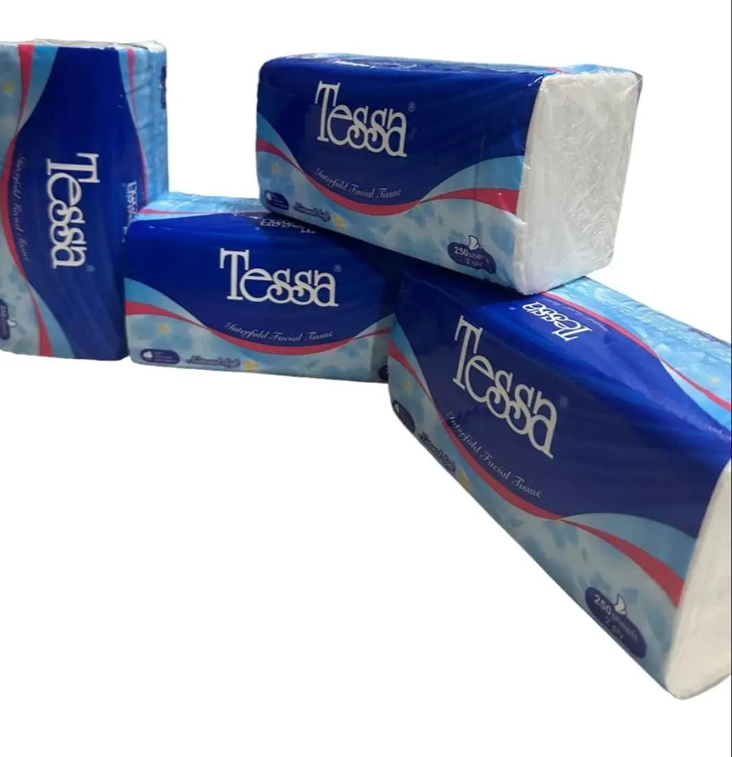 Tisu Tessa 250 Sheet Biru PRESS (PAKET isi 4pcs)