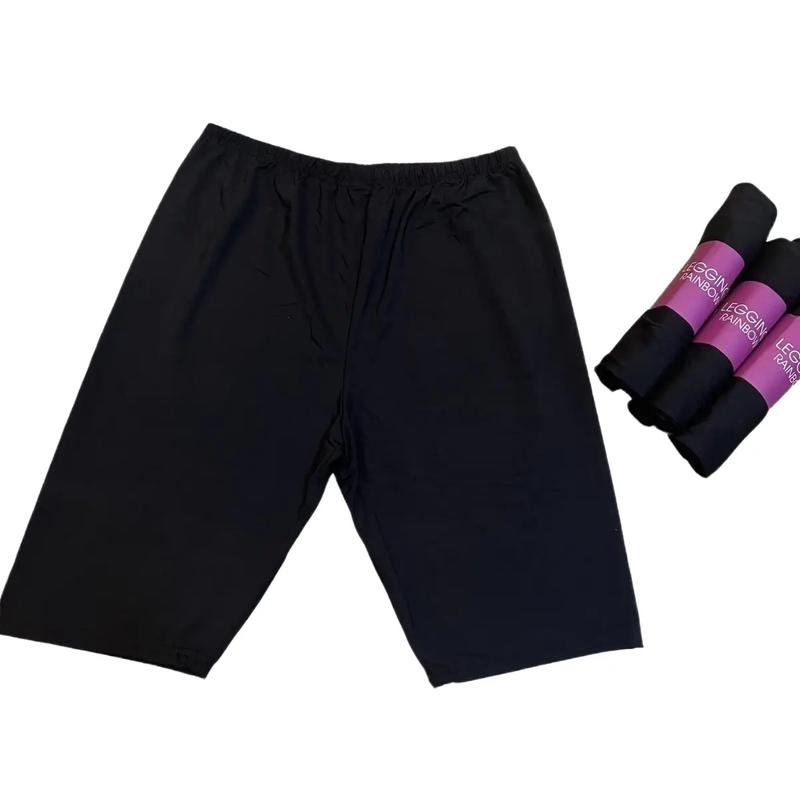 Quần Legging ngố bigsize 60-90kg Nữ Pants Women Đen Thun