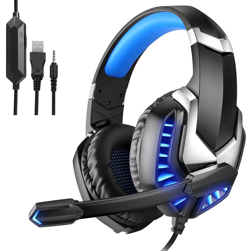 3.5 mm gaming headset mic led headphones stereo bass surround for pc xbox one ps4 sale