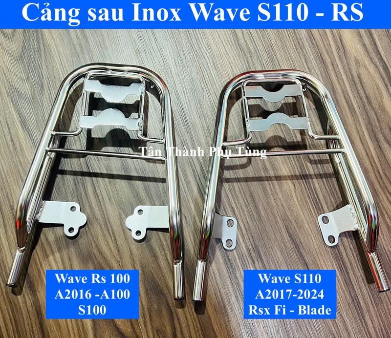 Cảng sau inox Wave RS 100, Wave A100, Wave S110, Wave A2017- 2024, Wave Rsx Fi phụ kiện