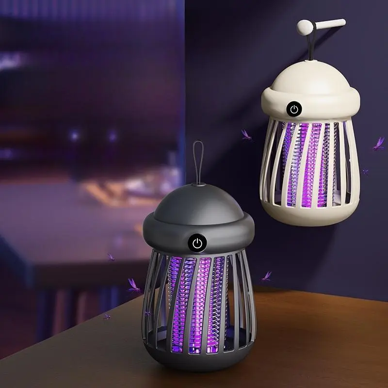 USB Rechargeable Electric Mosquito Killer Lamp, 1 Count LED Silent Mosquito Light with Brush, Suitable for Indoor Mosquito, Flies, Small Flies and Fruit Flies