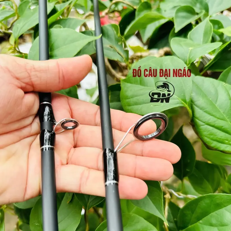 Cần câu cá lure Hungting black 2 ngọn Đại Ngáo | Độ cứng H/MH  ( Chuẩn Hãng Youmingbu ) ( tặng khoá link Leder ) Ngọn Cứng bạo lực 3