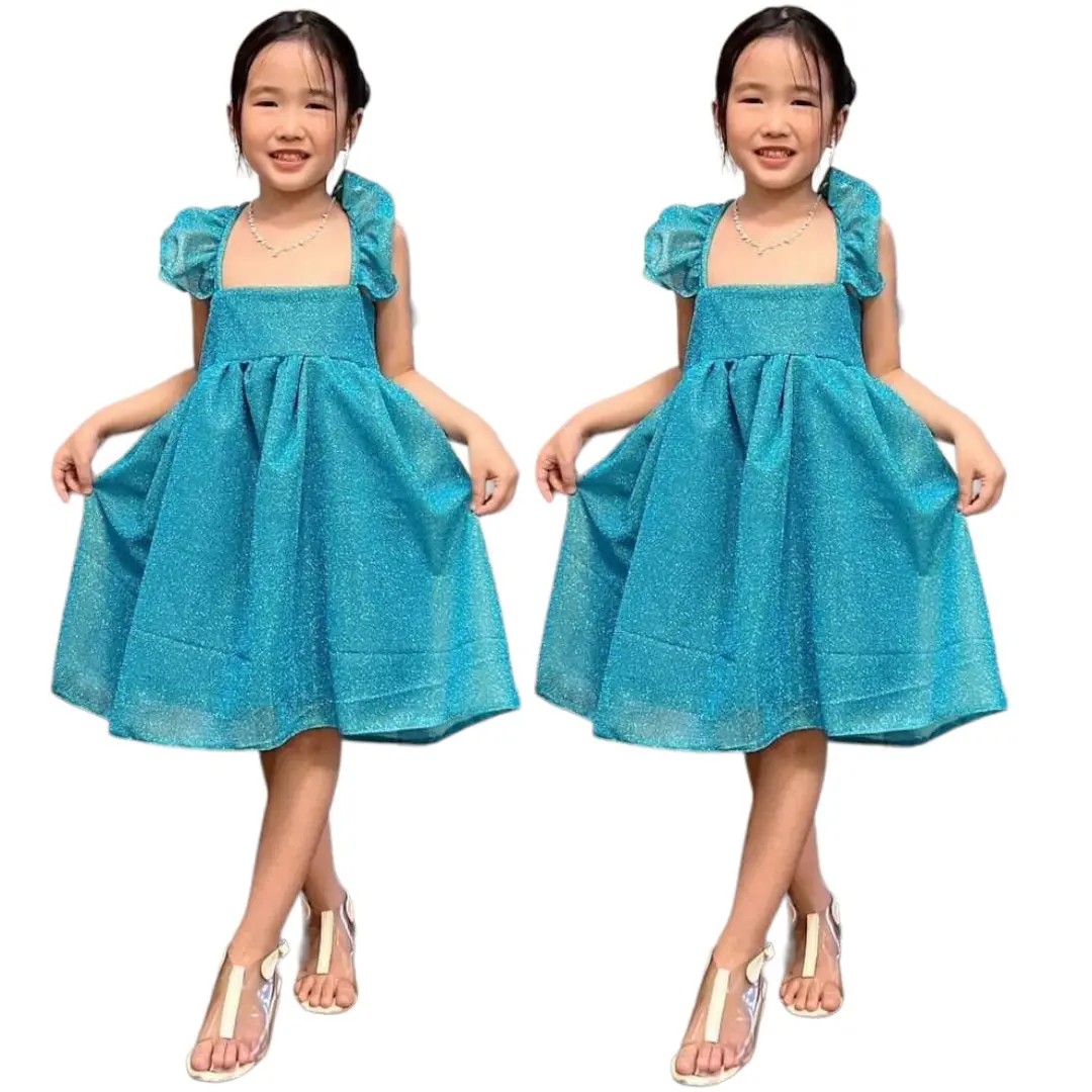 JJA SHIMMIRING KIDS DRES  3 sizes available YEAR OLD SPECIAL FABRIC Slim-fitting Plain Holiday