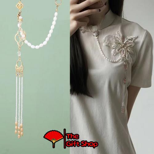 Dây tua rua gắn áo dài/Ghim áo dài/Ghim cài áo-Phụ kiện áo dài, sườn xám-Phong cách cổ trang Trung Hoa 5