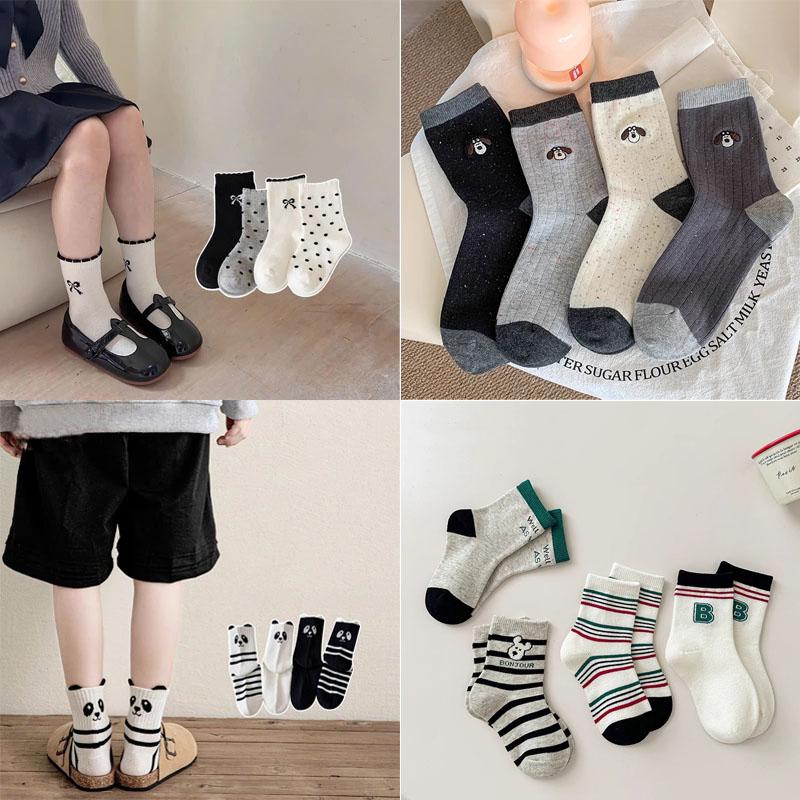 Set 4 đôi tất cho bé trai bé gái mùa thu mùa đông, tất vớ len mềm mại thoáng khí cho bé 3-12 tuổi ( mẫu mới về )