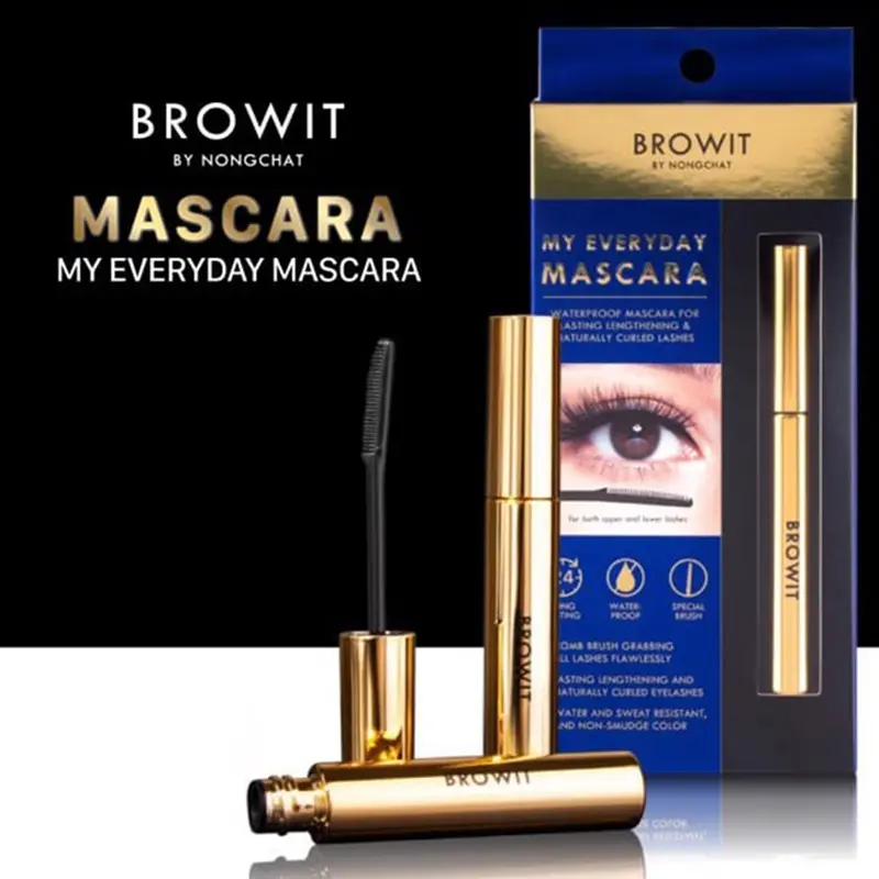 Mascara browit nongchat Thái làm dày dài mi không lem trôi dùng cho makeup chuyên nghiệp - Dora Beauty 1